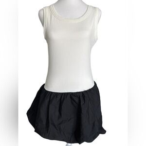 Good Luck Gem Black Mini Bubble Skirt Dress Medium NWT